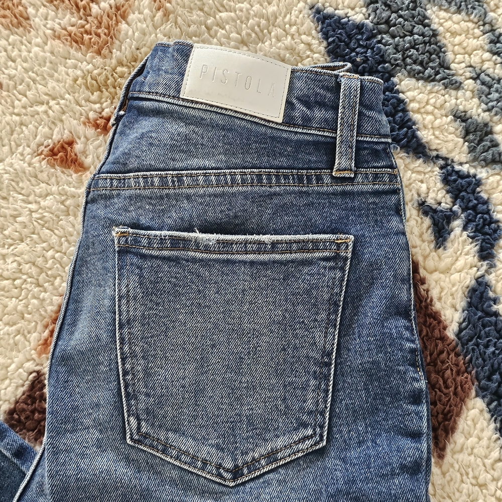 PISTOLA Cara Blue  High Rise Vintage Ankle Skinny Jeans Size 27 - Picture 3 of 13